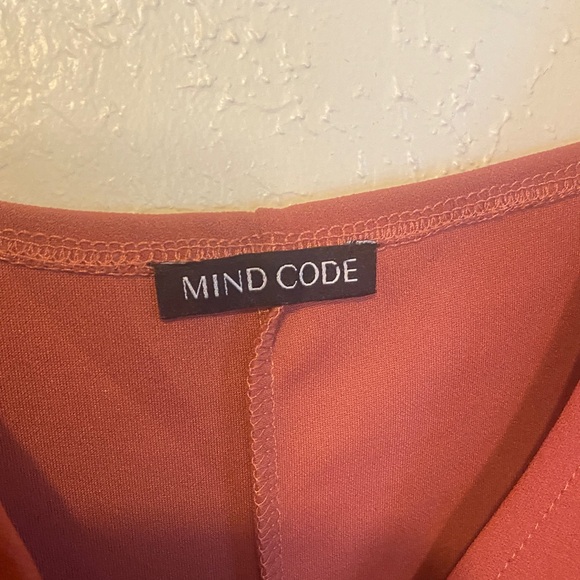 Mind Code Rust Asymmetrical Dress - Picture 2 of 4